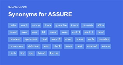 synonyms for assuring|synonyms and antonyms for assure.